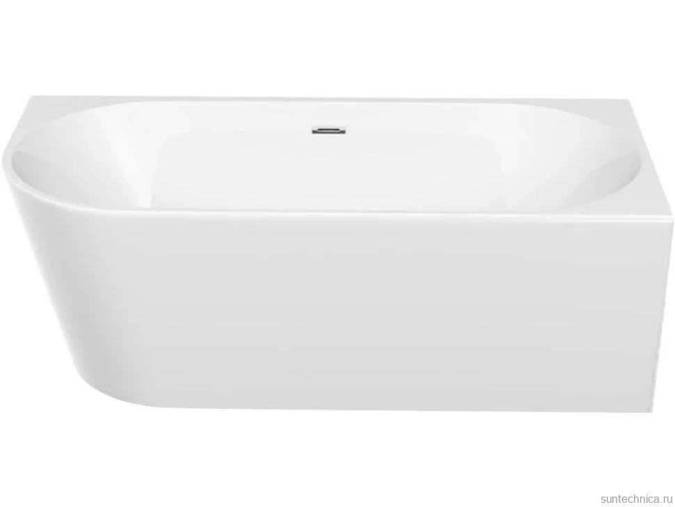 Акриловая ванна Sancos Veneto FB12 R 170x80 см, угловая, правая, пристенная, белая, асимметричная, с каркасом, со сливом-переливом