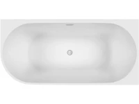 Акриловая ванна Sancos Veneto FB12 R 170x80 см, угловая, правая, пристенная, белая, асимметричная, с каркасом, со сливом-переливом