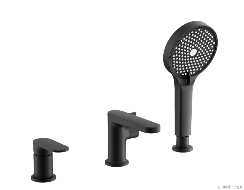 Смеситель на борт ванны BELZ B713 B66713-7 черный