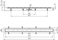 Душевой трап (лоток) MCH Chudej Basik CH950/50B 95 см, решетка хром, с сифоном