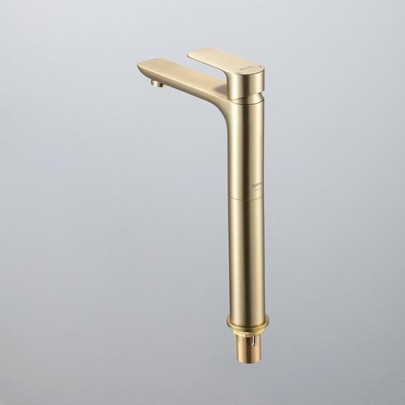 Смеситель для раковины Gappo G48-3 G1048-32 золотой сатин