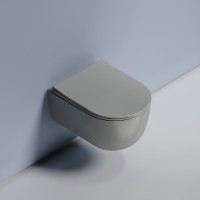 Комплект Унитаз подвесной Ceramicanova Modena Rimless CN6063MH антрацит матовый + Инсталляция STWORKI + Кнопка 230823 хром матовый