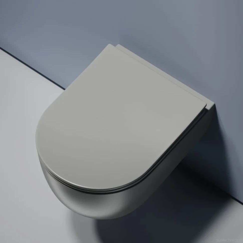 Комплект Унитаз подвесной Ceramicanova Modena Rimless CN6063MH антрацит матовый + Инсталляция STWORKI + Кнопка 230823 хром матовый