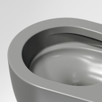 Комплект Унитаз подвесной Ceramicanova Modena Rimless CN6063MH антрацит матовый + Инсталляция STWORKI + Кнопка 230823 хром матовый