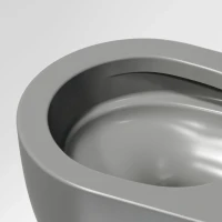 Комплект Унитаз подвесной Ceramicanova Modena Rimless CN6063MH антрацит матовый + Инсталляция STWORKI + Кнопка 230823 хром матовый