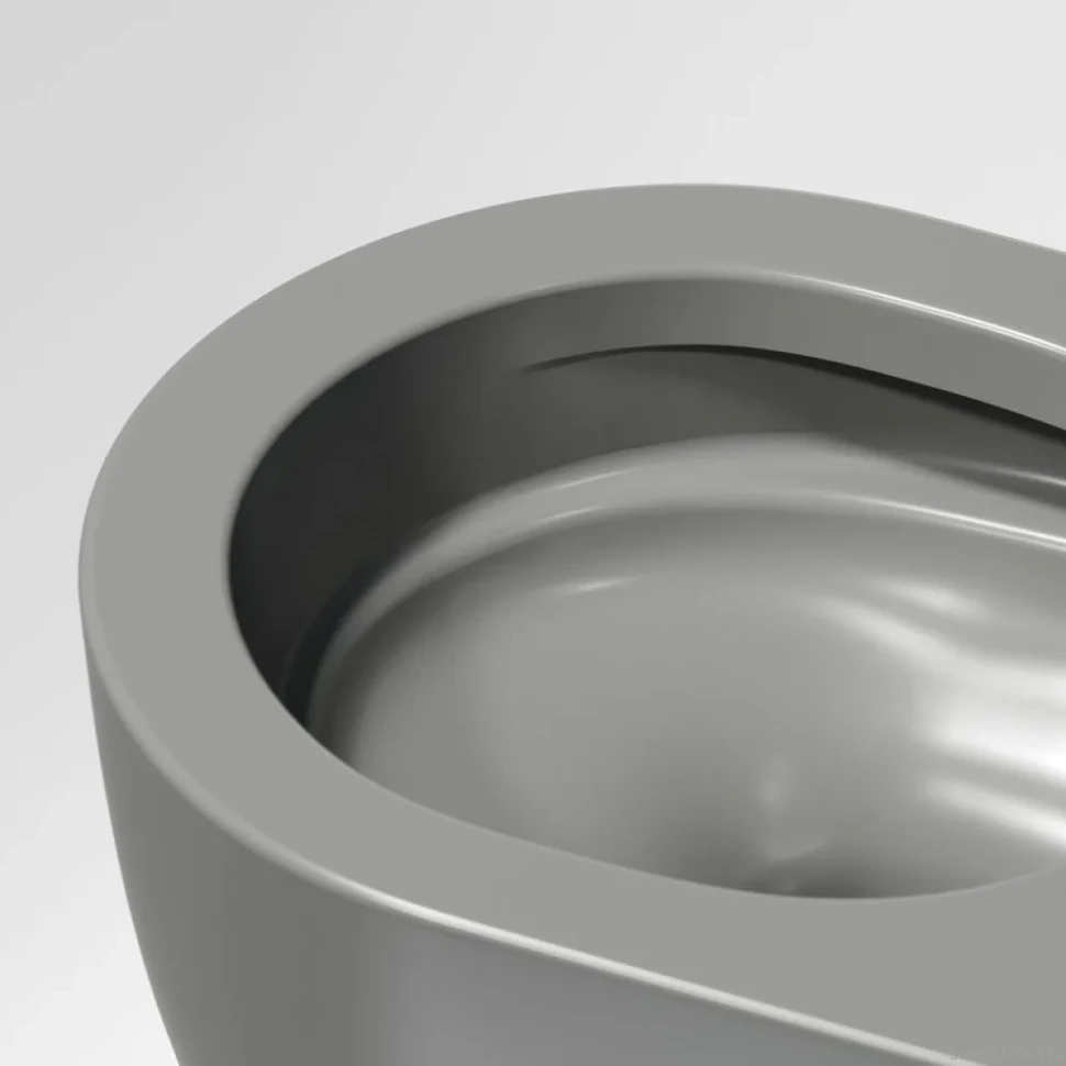Комплект Унитаз подвесной Ceramicanova Modena Rimless CN6063MH антрацит матовый + Инсталляция STWORKI + Кнопка 230823 хром матовый