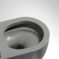 Комплект Унитаз подвесной Ceramicanova Modena Rimless CN6063MH антрацит матовый + Инсталляция STWORKI + Кнопка 230823 хром матовый