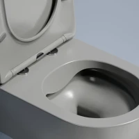 Комплект Унитаз подвесной Ceramicanova Modena Rimless CN6063MH антрацит матовый + Инсталляция STWORKI + Кнопка 230823 хром матовый