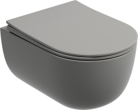 Комплект Унитаз подвесной Ceramicanova Modena Rimless CN6063MH антрацит матовый + Инсталляция STWORKI + Кнопка 230823 хром матовый