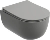 Комплект Унитаз подвесной Ceramicanova Modena Rimless CN6063MH антрацит матовый + Инсталляция STWORKI + Кнопка 230823 хром матовый