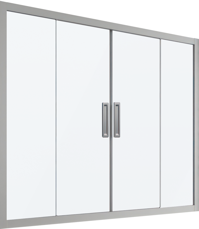 Шторка на ванну Kubele DE019 P4-MAT-MT 155х150 см, профиль матовый хром