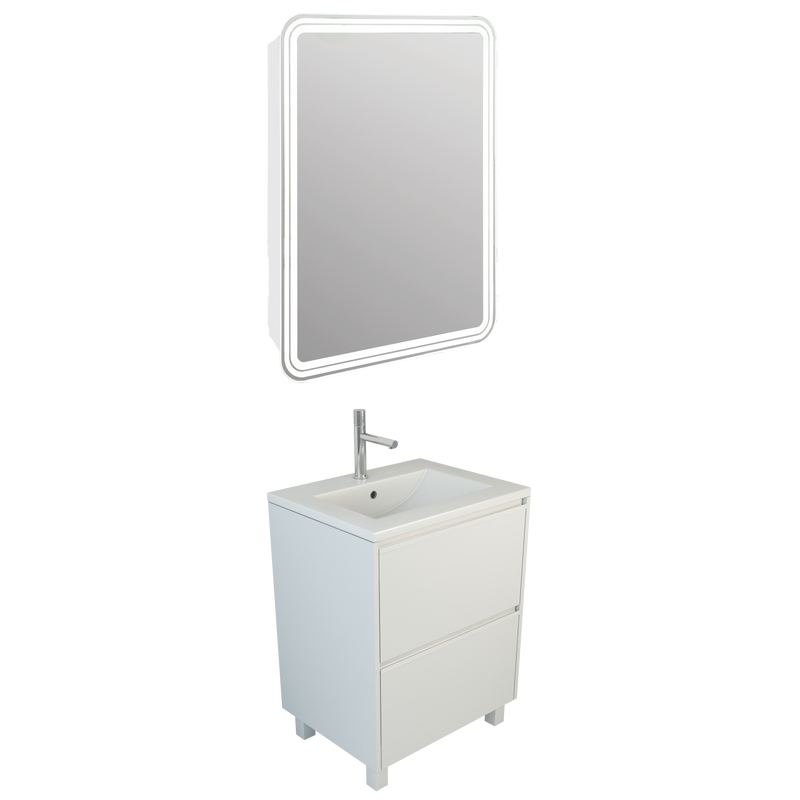 Тумба под раковину без столешницы Emmy Вега 60 белая