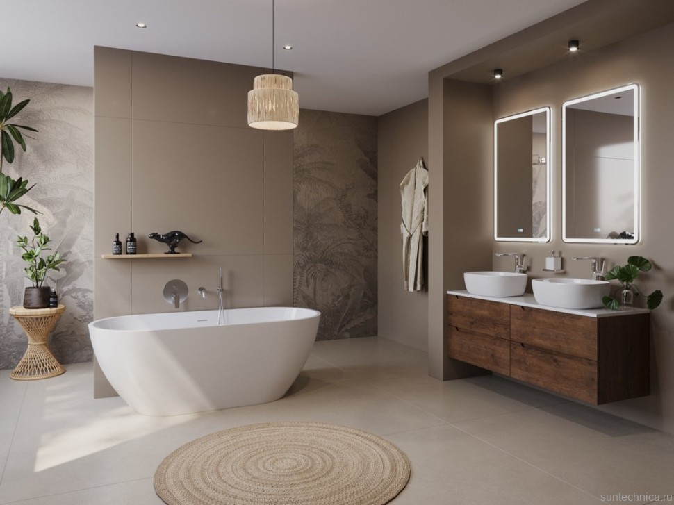 Акриловая ванна BelBagno Uno BB701 160x75 см, отдельностоящая, белая, овальная, на ножках, со сливом-переливом, с донным клапаном