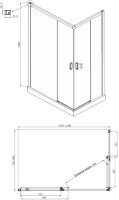 Душевой уголок Ambassador Queen 11011106L 120x80 Душевой уголок Ambassador Queen 11011106L 120x80