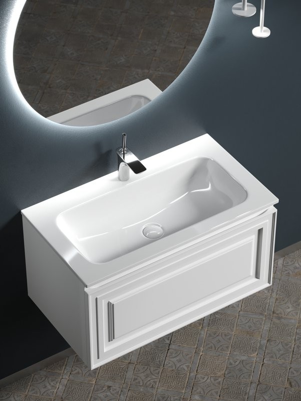 Тумба с раковиной Sancos Very 80 bianco