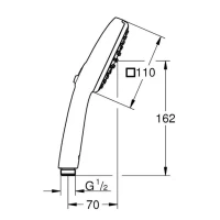 267462433 GROHE Tempesta Cube 110 Душ ручной 2 вида струи 267462433 GROHE Tempesta Cube 110 Душ ручной 2 вида струи