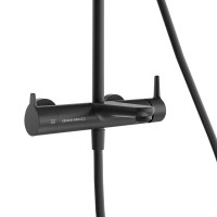 Душевая стойка KERAMA MARAZZI Fonte FO.201.KM.BLK.M матовая черная