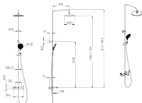 Душевая стойка KERAMA MARAZZI Fonte FO.201.KM.BLK.M матовая черная