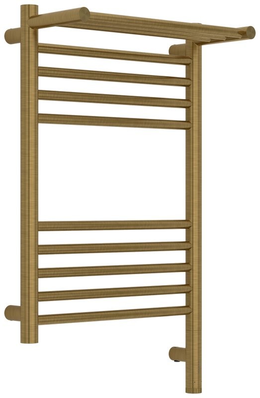 Полотенцесушитель электрический Сунержа Богема 3.1 051-6007-6040 70x45 см, подключение справа, состаренная латунь, лесенка, с полкой