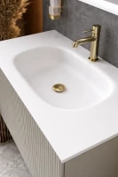 Донный клапан для раковины STWORKI SW-001GM с переливом, матовое золото Донный клапан для раковины STWORKI SW-001GM с переливом, матовое золото
