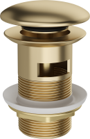 Донный клапан для раковины STWORKI SW-001GM с переливом, матовое золото