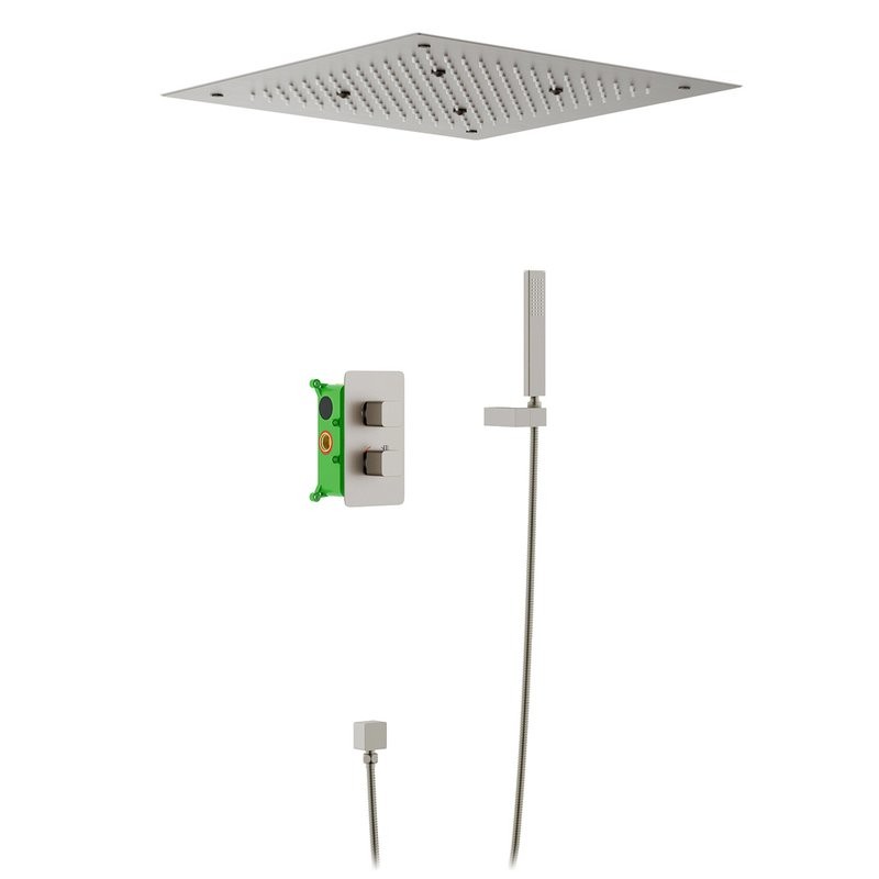 Душевой комплект Timo Petruma SX-5029/13SM С ВНУТРЕННЕЙ ЧАСТЬЮ, с термостатом, никель