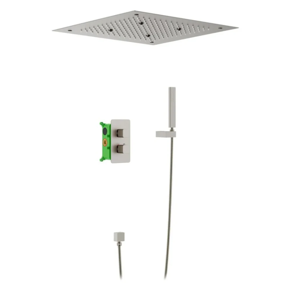 Душевой комплект Timo Petruma SX-5029/13SM С ВНУТРЕННЕЙ ЧАСТЬЮ, с термостатом, никель