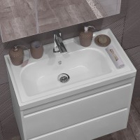 Тумба с раковиной Opadiris Фреш 70 белая, вар.2