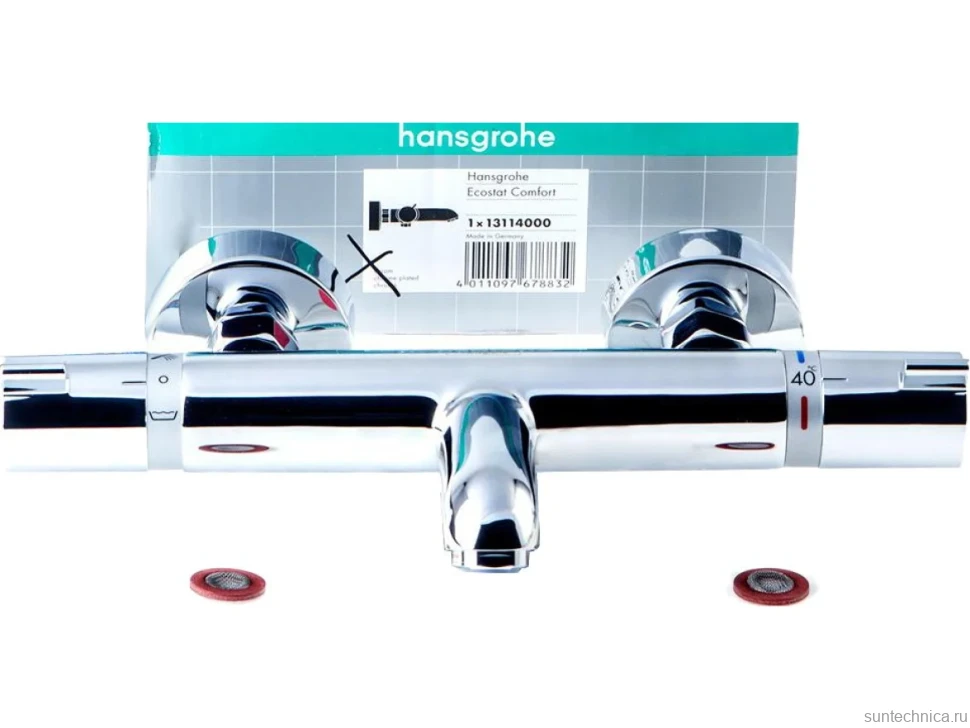 Термостатический смеситель Hansgrohe Ecostat Comfort 13114000 для ванны с душем, хром