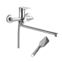 Смеситель с длинным изливом для ванны Olive'S Nensa NS16221 хром