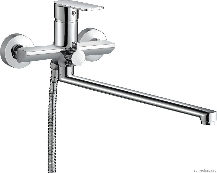 Смеситель с длинным изливом для ванны Olive'S Nensa NS16221 хром