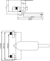 Смеситель с длинным изливом для ванны Olive'S Nensa NS16221 хром