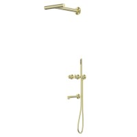 Душевой комплект Abber Perfekte 316 AF8A50BG С ВНУТРЕННЕЙ ЧАСТЬЮ, брашированное золото