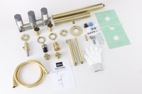 Душевой комплект Abber Perfekte 316 AF8A50BG С ВНУТРЕННЕЙ ЧАСТЬЮ, брашированное золото