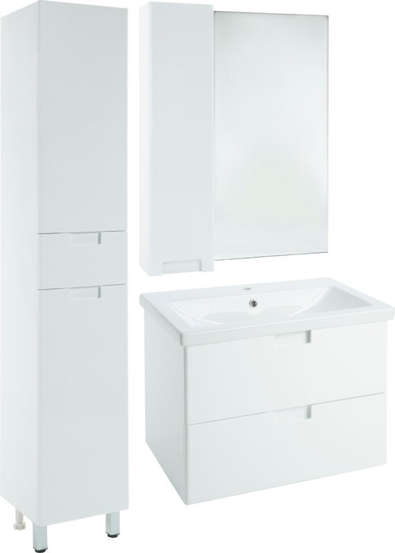 Зеркало Bellezza Пегас L 70 белое