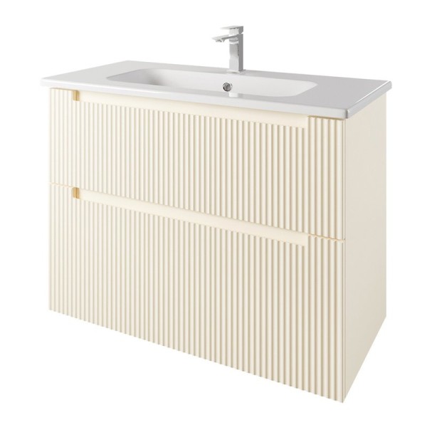 Тумба под раковину без столешницы Dreja Euphoria 100 матовая бежевая