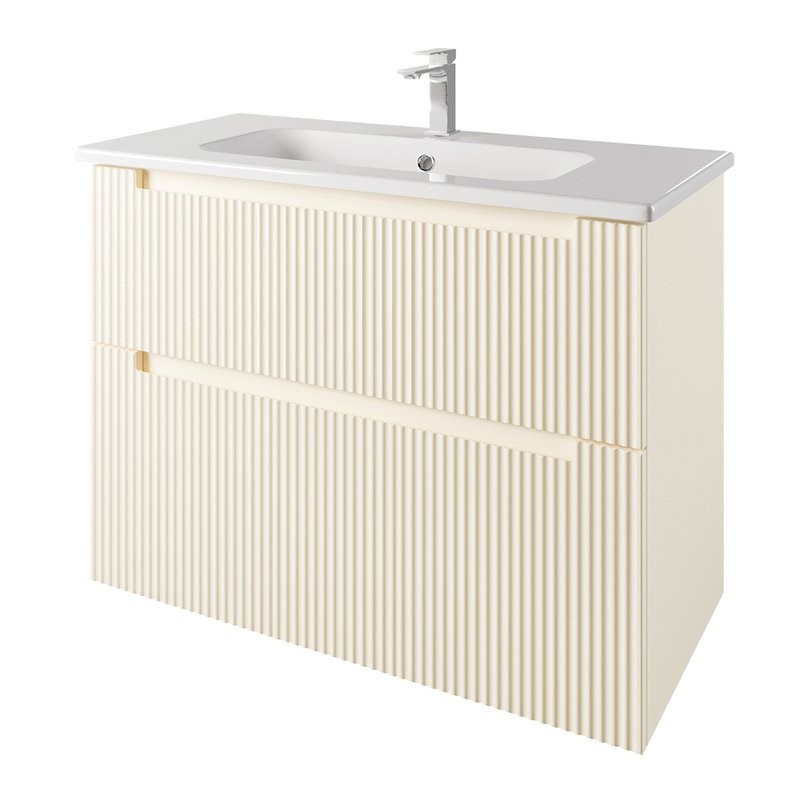 Тумба под раковину без столешницы Dreja Euphoria 100 матовая бежевая