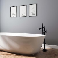 Напольный смеситель для ванны с душем AQUATEK Ника AQ1845MB С ВНУТРЕННЕЙ ЧАСТЬЮ, черный матовый