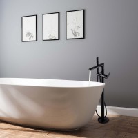 Напольный смеситель для ванны с душем AQUATEK Ника AQ1845MB С ВНУТРЕННЕЙ ЧАСТЬЮ, черный матовый