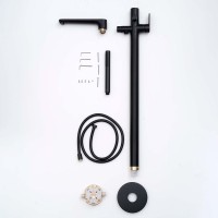 Напольный смеситель для ванны с душем AQUATEK Ника AQ1845MB С ВНУТРЕННЕЙ ЧАСТЬЮ, черный матовый