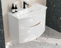 Тумба с раковиной KERAMA MARAZZI Riva 80 подвесная, белая матовая