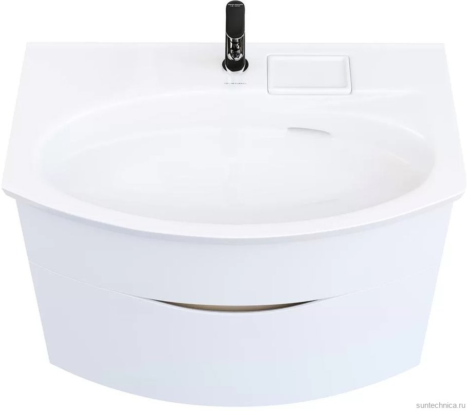 Тумба с раковиной KERAMA MARAZZI Riva 80 подвесная, белая матовая