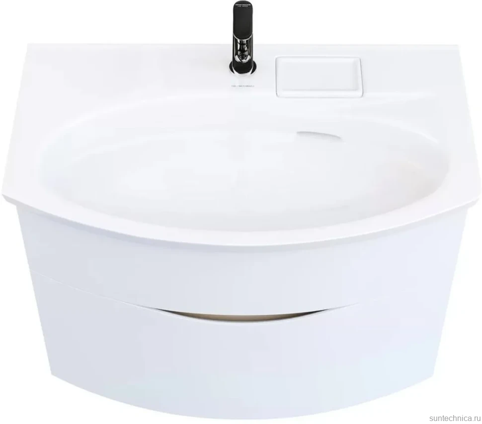 Тумба с раковиной KERAMA MARAZZI Riva 80 подвесная, белая матовая