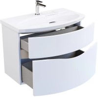Тумба с раковиной KERAMA MARAZZI Riva 80 подвесная, белая матовая