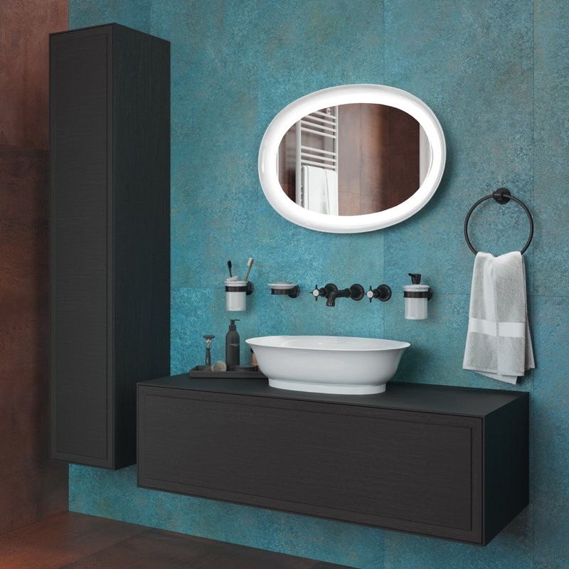 Зеркало Laufen The New Classic 50 белое, с подсветкой