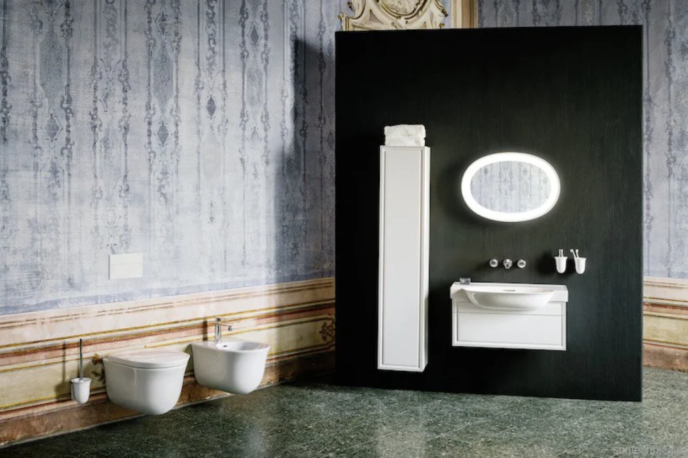 Зеркало Laufen The New Classic 50 белое, с подсветкой