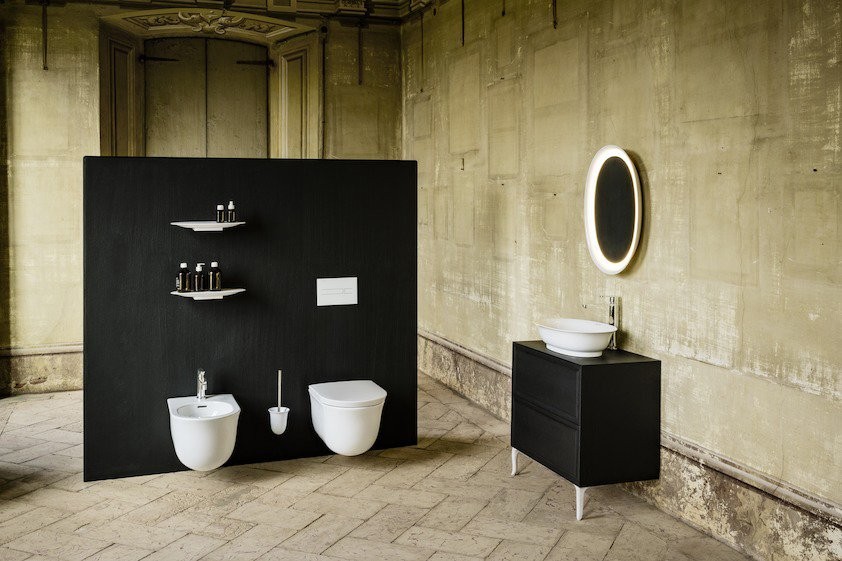 Зеркало Laufen The New Classic 50 белое, с подсветкой