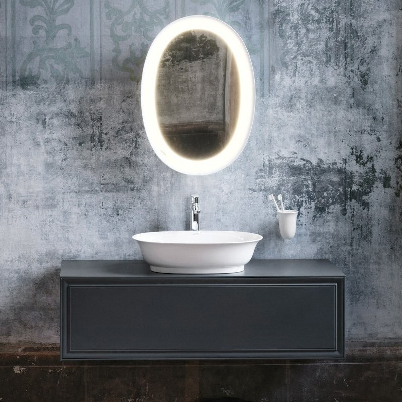 Зеркало Laufen The New Classic 50 белое, с подсветкой