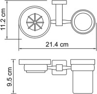 Стакан Wasserkraft Lippe K-6526 с мыльницей