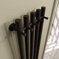 Полотенцесушитель электрический Маргроид Inaro 150х24 R, с крючками, черный матовый